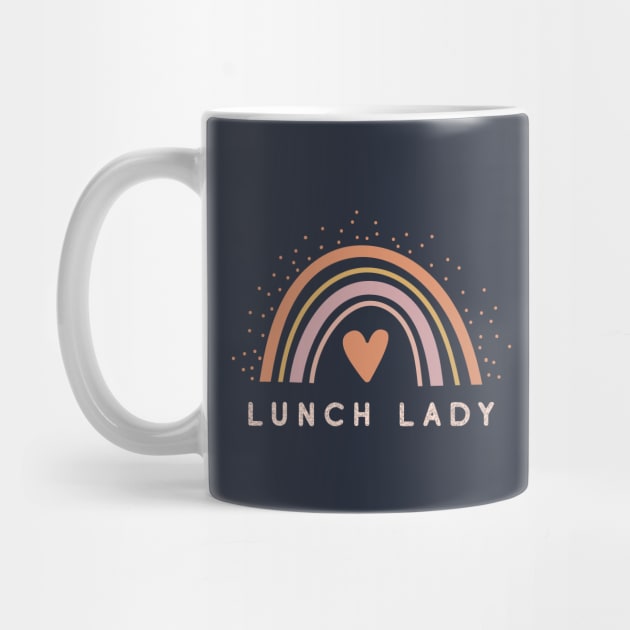 Lunch lady - Boho casual rainbow dark Design by best-vibes-only